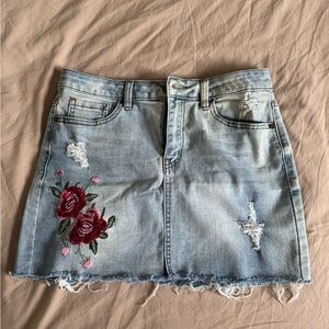 Denim mini skirt
